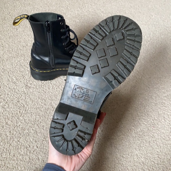 Doc Martens Black Platform Jadon Leather Boots European 41 - Picture 8 of 9